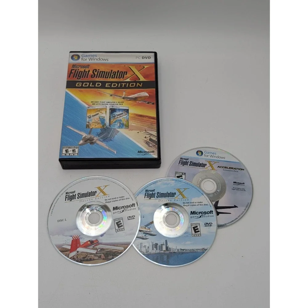 Microsoft Flight Simulator X Gold Edition PC Game 2008 w/ Keys